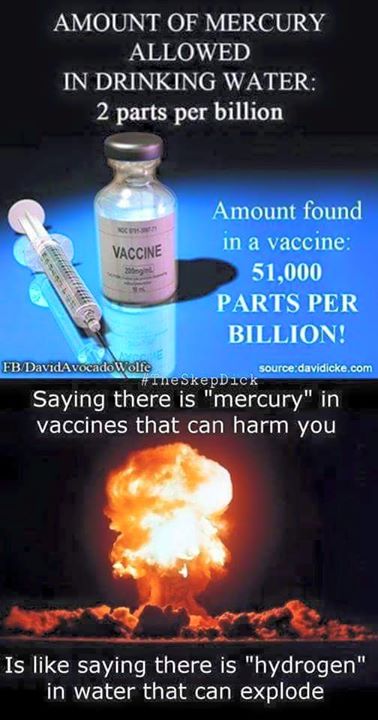 saying there is mercury in vaccines that can harm you